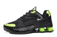 chaussures nike shox enigma 9000 r4 pour homme vert leather net